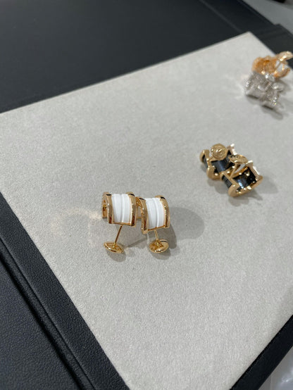 [Raffine]ZERO 1 PINK GOLD CERAMIC EARRINGS