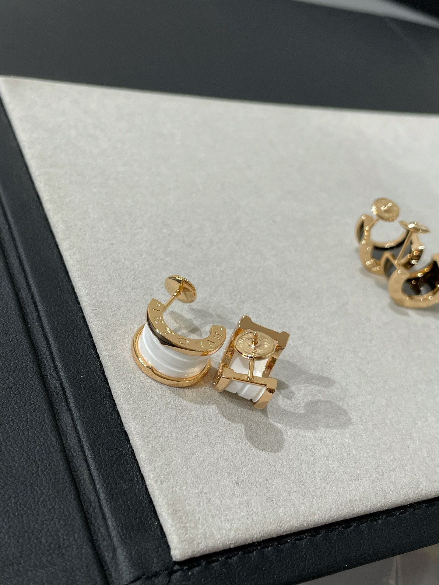 [Raffine]ZERO 1 PINK GOLD CERAMIC EARRINGS