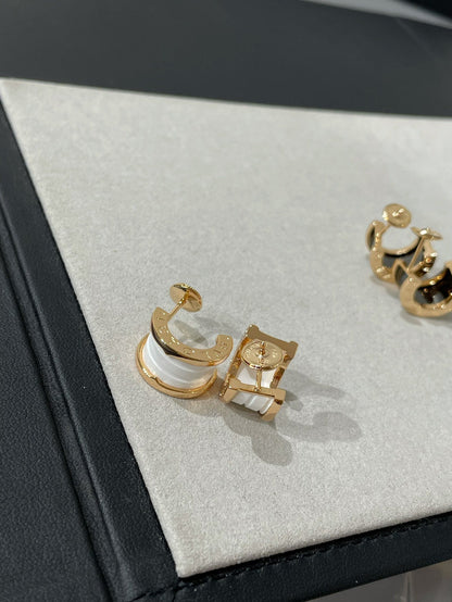 [Raffine]ZERO 1 PINK GOLD CERAMIC EARRINGS