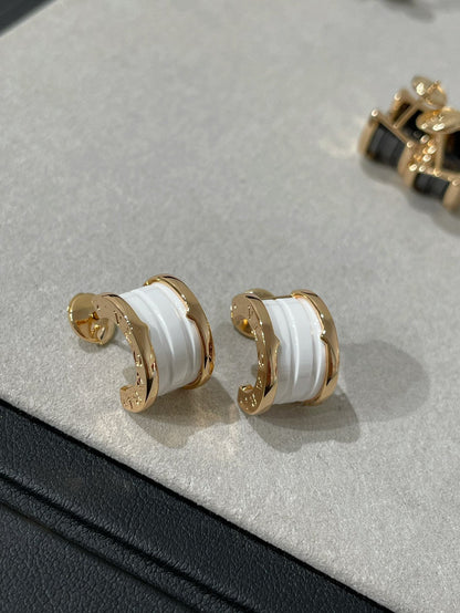 [Raffine]ZERO 1 PINK GOLD CERAMIC EARRINGS