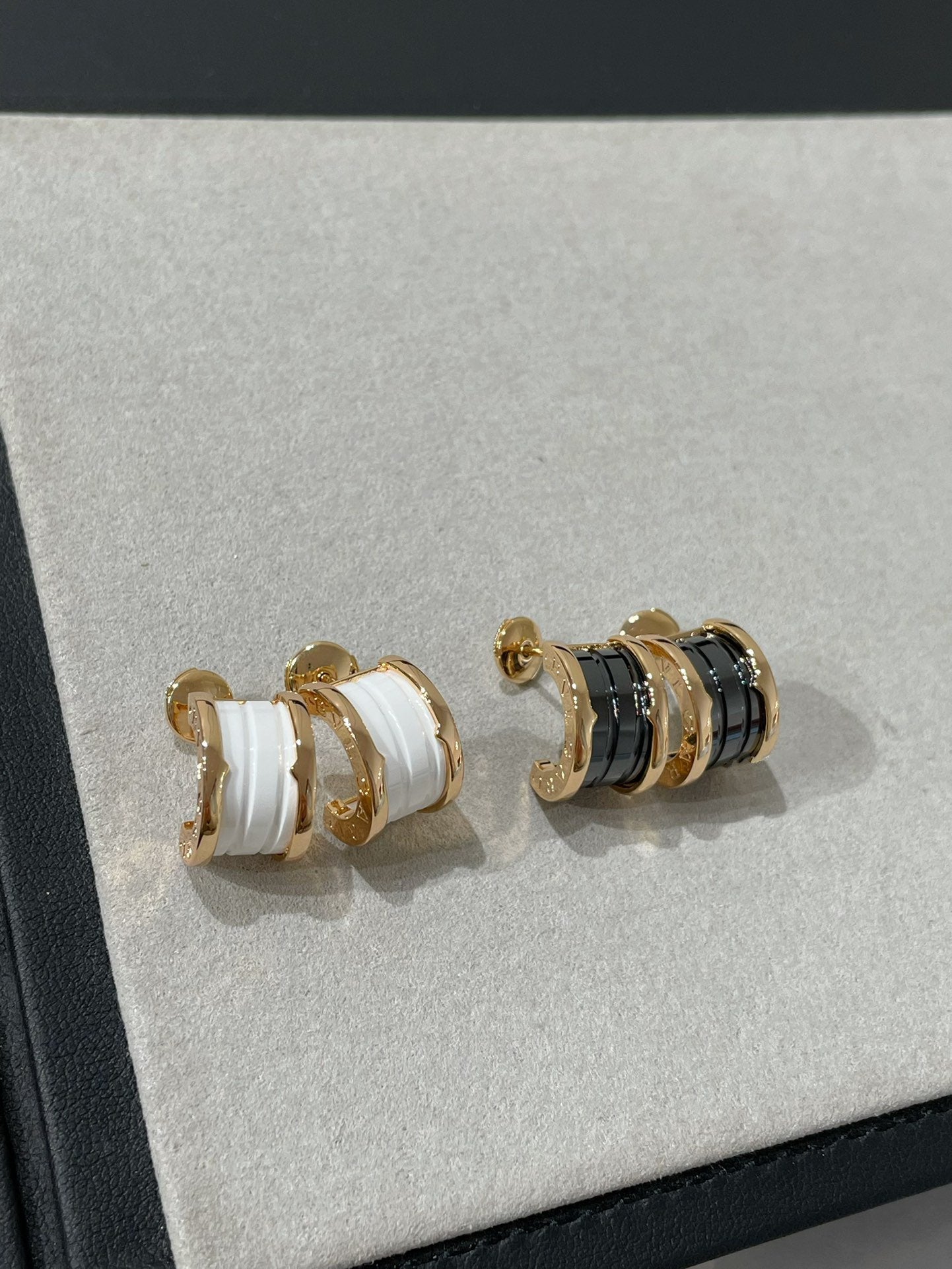 [Raffine]ZERO 1 PINK GOLD CERAMIC EARRINGS