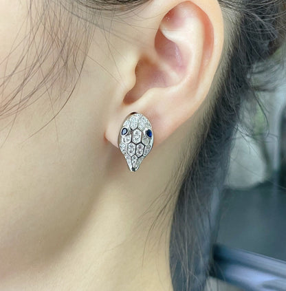 [Raffine]SERPENT DIAMOND STUD EARRINGS