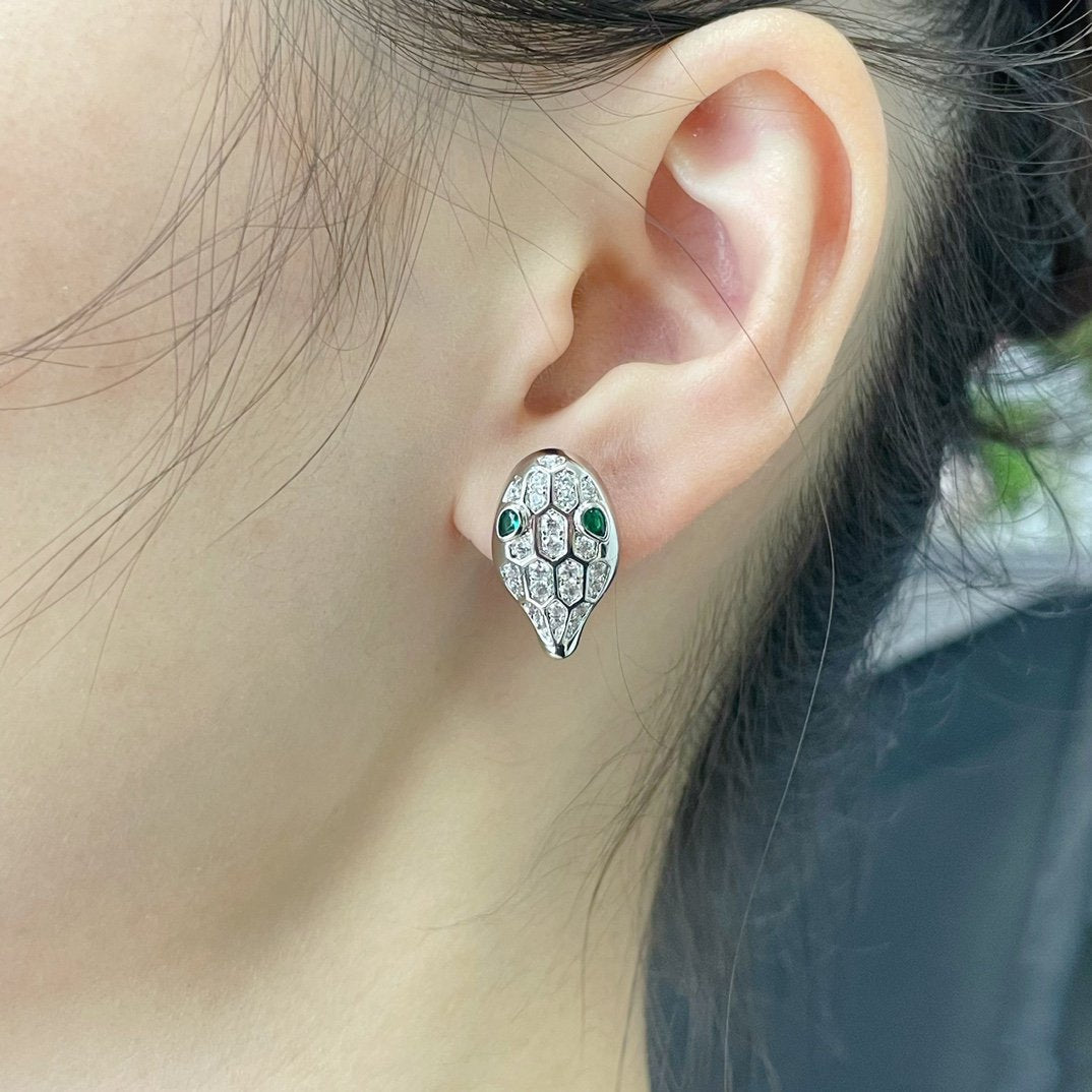 [Raffine]SERPENT DIAMOND STUD EARRINGS