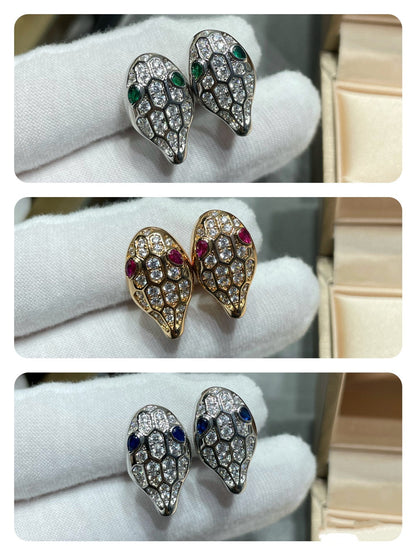 [Raffine]SERPENT DIAMOND STUD EARRINGS