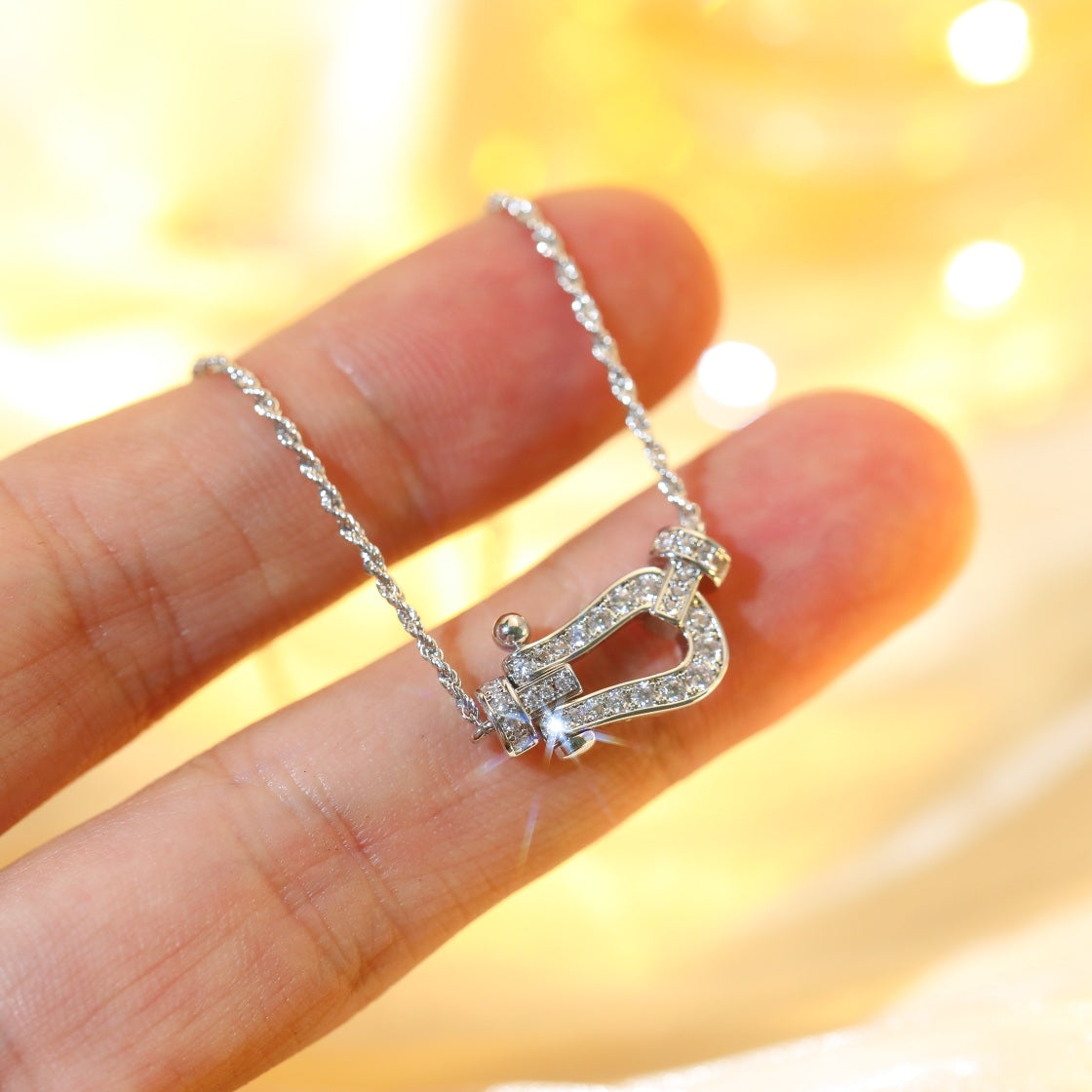 [Raffine]FORCE 10 DIAMOND SILVER NECKLACE MINI MODEL