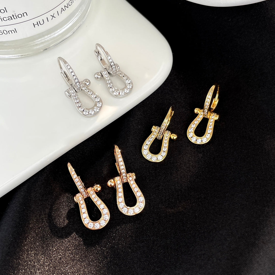 [Raffine]FORCE 10 FULL DIAMOND DROP EARRINGS MEDIUM MODEL