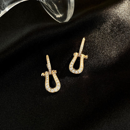 [Raffine]FORCE 10 FULL DIAMOND DROP EARRINGS MEDIUM MODEL