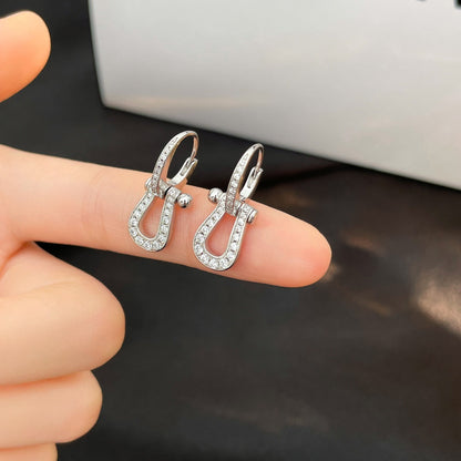 [Raffine]FORCE 10 FULL DIAMOND DROP EARRINGS MEDIUM MODEL