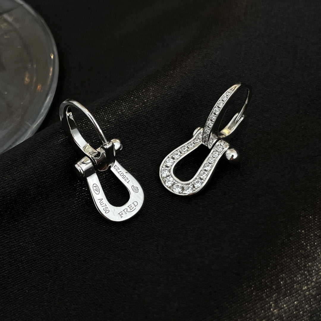 [Raffine]FORCE 10 FULL DIAMOND DROP EARRINGS MEDIUM MODEL