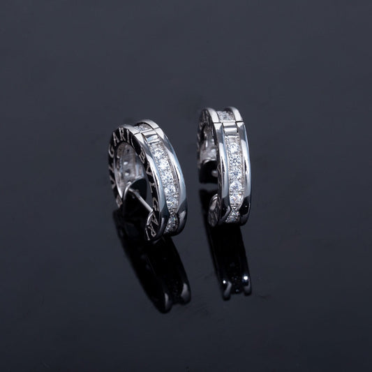 [Raffine]ZERO 1 MINI SILVER DIAMOND EARRINGS