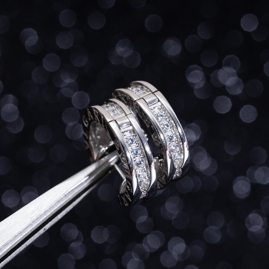 [Raffine]ZERO 1 MINI SILVER DIAMOND EARRINGS