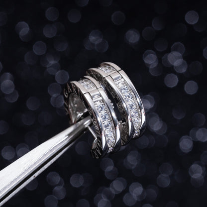 [Raffine]ZERO 1 MINI SILVER DIAMOND EARRINGS