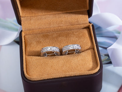 [Raffine]ZERO 1 MINI SILVER DIAMOND EARRINGS