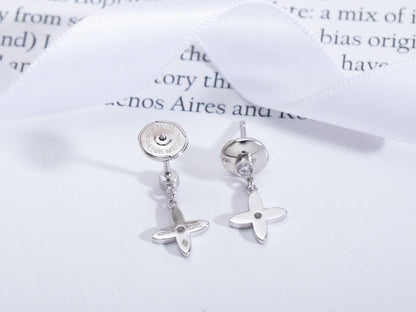 [Raffine]VIDYLLE SILVER DIAMOND MINI DROP EARRINGS