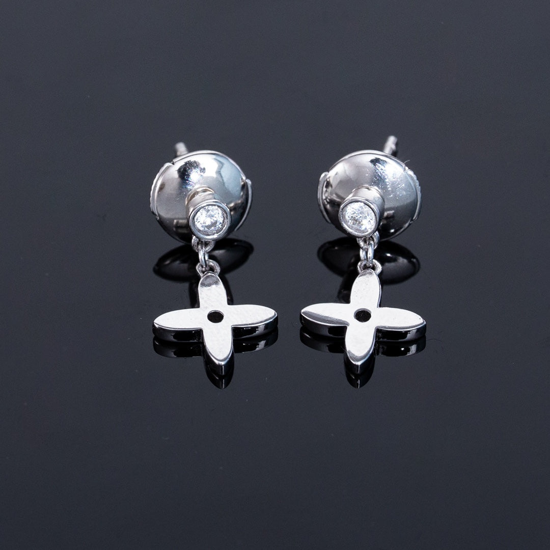 [Raffine]VIDYLLE SILVER DIAMOND MINI DROP EARRINGS