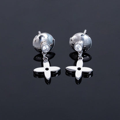 [Raffine]VIDYLLE SILVER DIAMOND MINI DROP EARRINGS