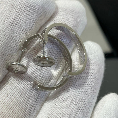 [Raffine]LOVE EARRINGS 3.6MM DIAMOND PAVED