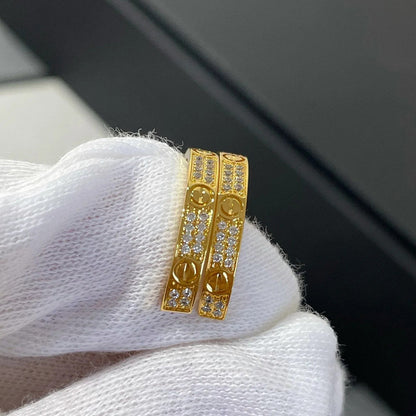 [Raffine]LOVE EARRINGS 3.6MM DIAMOND PAVED