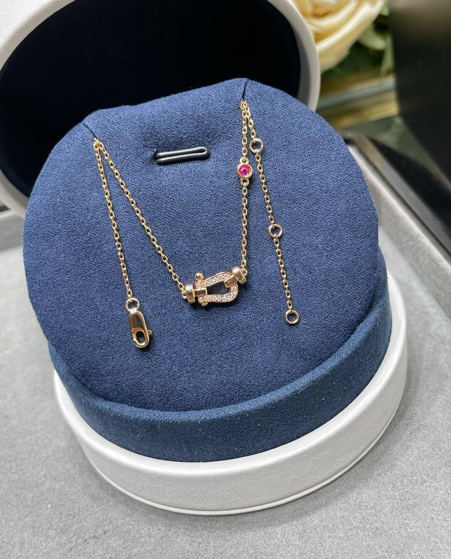 [Raffine]FORCE 10 DIAMOND PINK GOLD NECKLACE