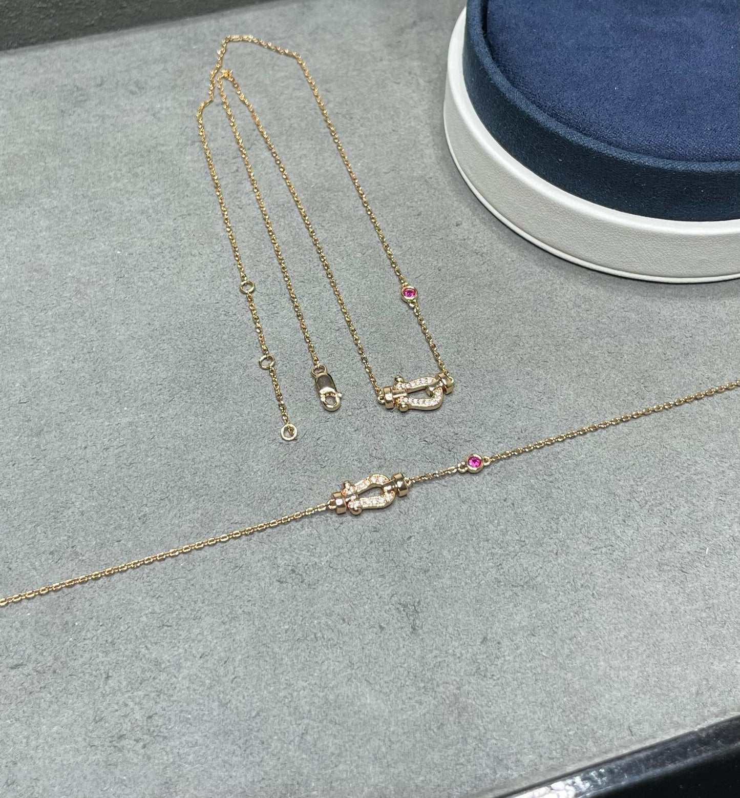 [Raffine]FORCE 10 DIAMOND PINK GOLD NECKLACE