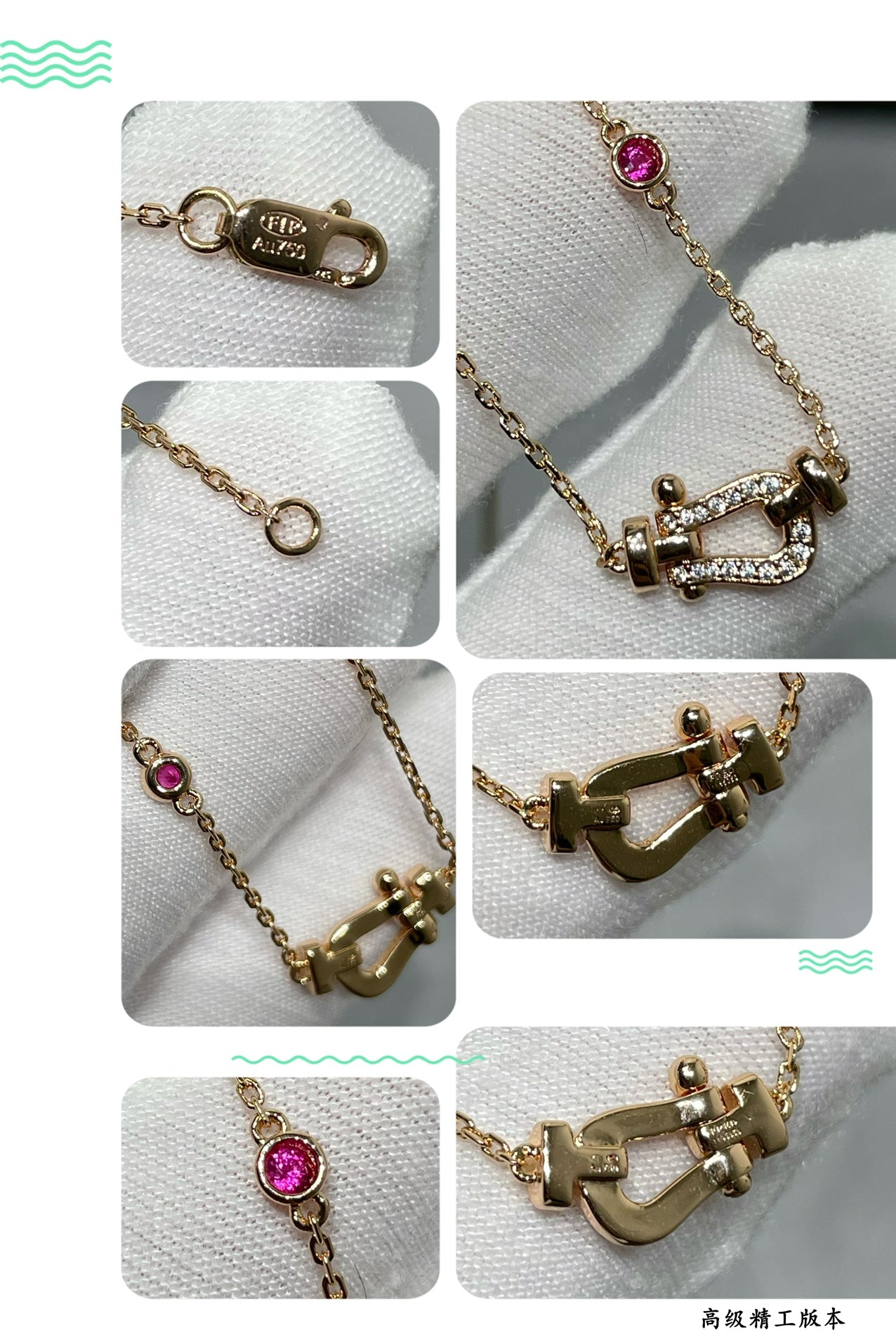 [Raffine]FORCE 10 DIAMOND PINK GOLD NECKLACE