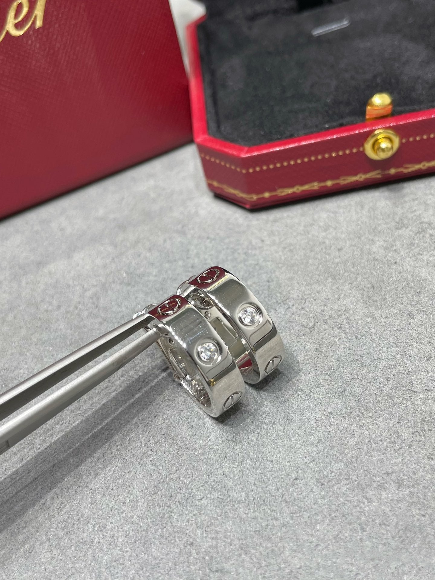 [Raffine]LOVE 5.5MM 1 DIAMOND EARRINGS
