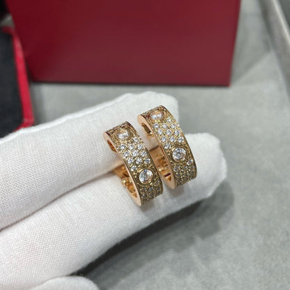 [Raffine]LOVE 5.5MM DIAMOND PAVED EARRINGS