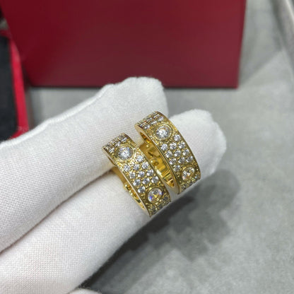 [Raffine]LOVE 5.5MM DIAMOND PAVED EARRINGS