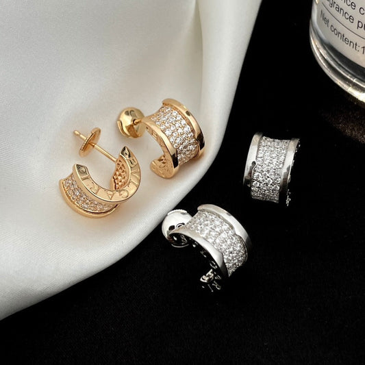 [Raffine]ZERO 1 DIAMOND PAVED EARRINGS