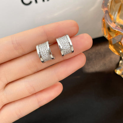 [Raffine]ZERO 1 DIAMOND PAVED EARRINGS