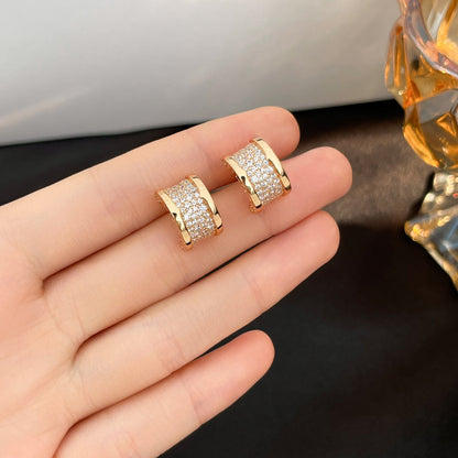 [Raffine]ZERO 1 DIAMOND PAVED EARRINGS