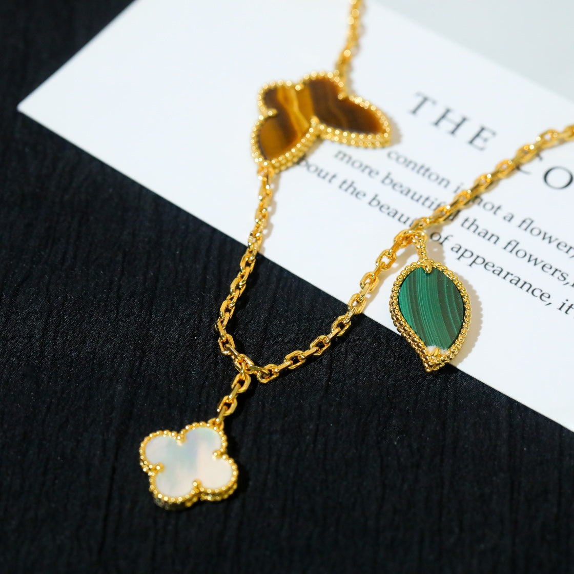 [Raffine]LUCKY SPRING 5 MOTIF GOLD BRACELET