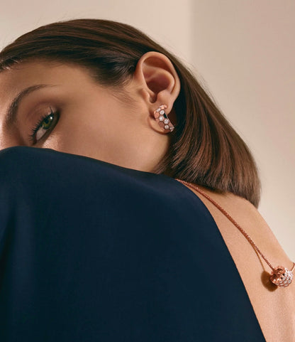 [Raffine]BEE LOVE DIAMOND HOOP EARRINGS