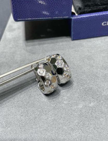 [Raffine]BEE LOVE DIAMOND HOOP EARRINGS