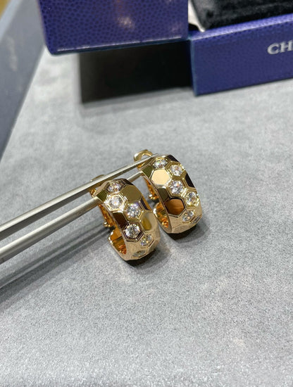 [Raffine]BEE LOVE DIAMOND HOOP EARRINGS