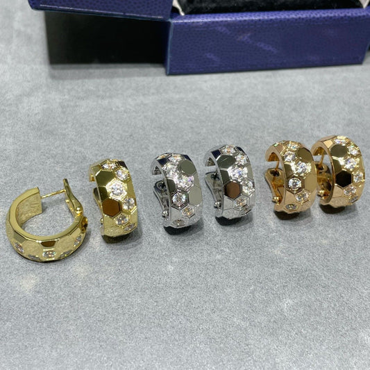 [Raffine]BEE LOVE DIAMOND HOOP EARRINGS
