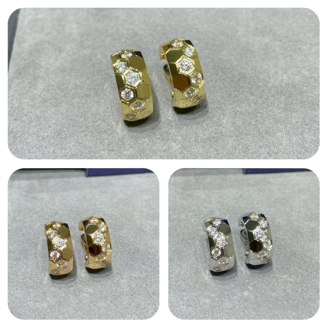 [Raffine]BEE LOVE DIAMOND HOOP EARRINGS