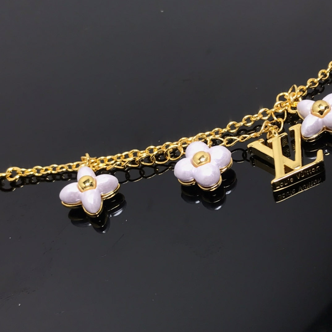 [Raffine]LOGO 6 MOTIF STAR AND SUN GOLD BRACELET
