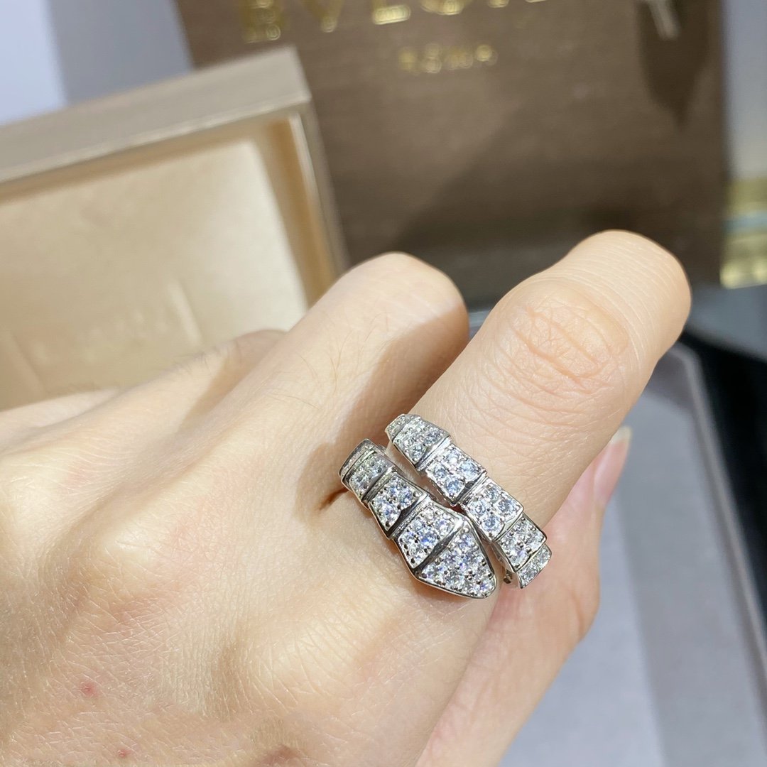 [Raffine]SERPENTI RING SILVER DIAMOND PAVED