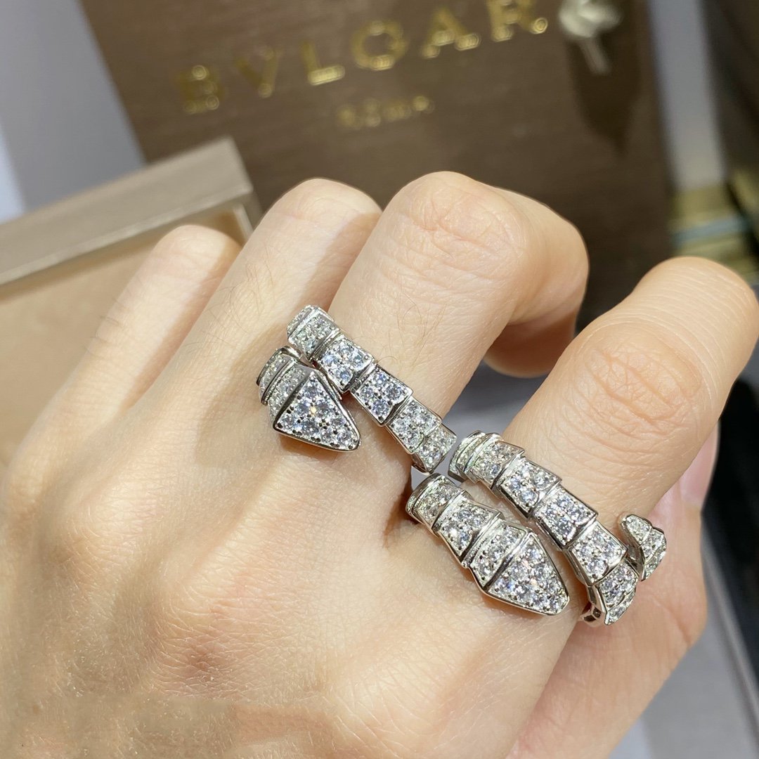 [Raffine]SERPENTI RING SILVER DIAMOND PAVED
