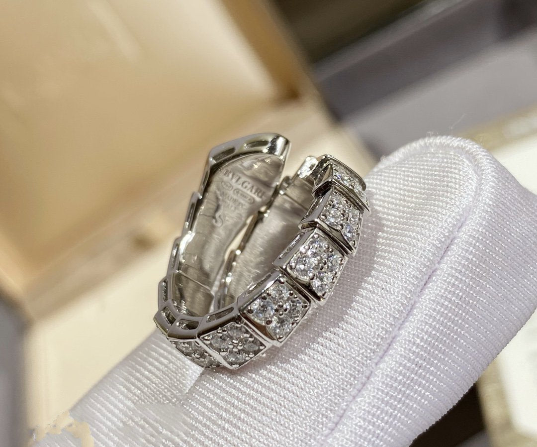 [Raffine]SERPENTI RING SILVER DIAMOND PAVED