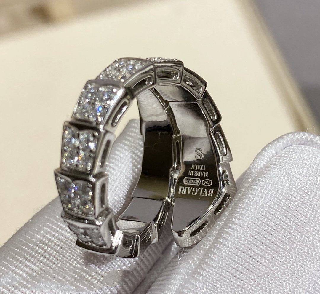 [Raffine]SERPENTI RING SILVER DIAMOND PAVED