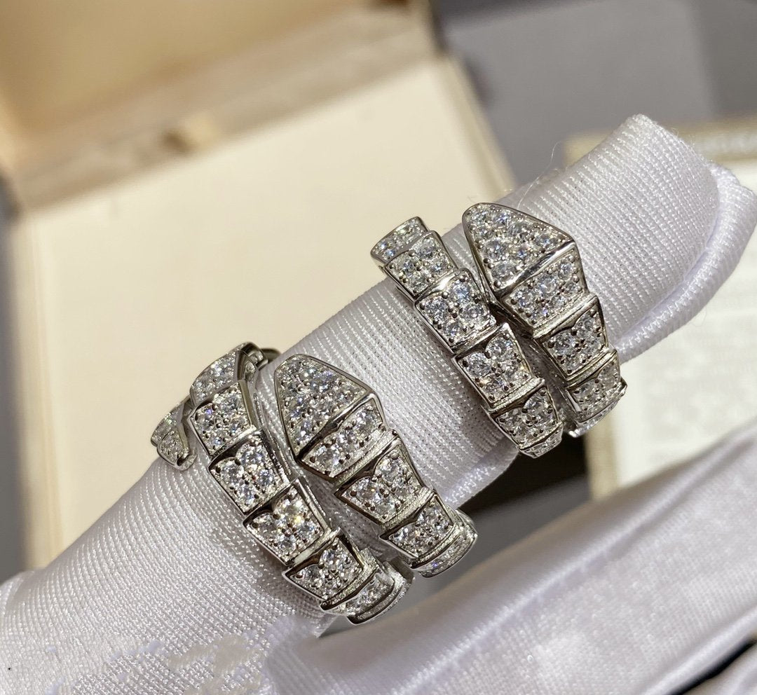 [Raffine]SERPENTI RING SILVER DIAMOND PAVED
