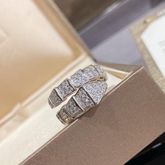 [Raffine]SERPENTI RING SILVER DIAMOND PAVED