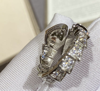 [Raffine]SERPENTI ANILLO GRANDE PLATA CON PAVÉ DE DIAMANTES
