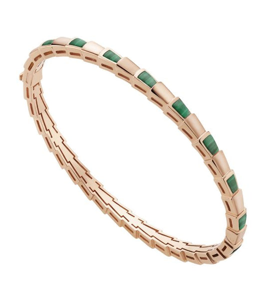 [Raffine]SERPENTI BRACELET PINK GOLD MALACHITE