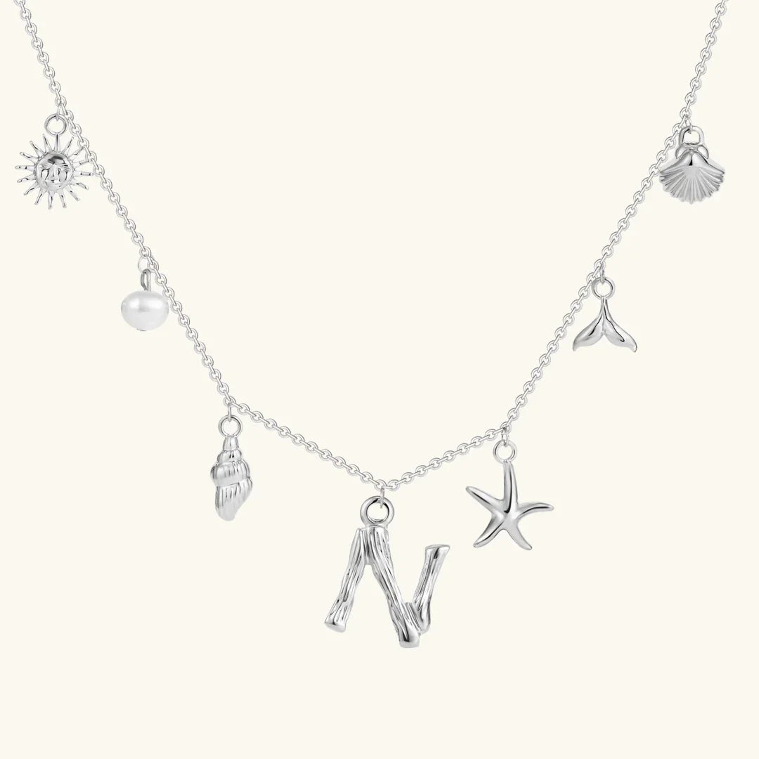 [Raffine]Avaria Ocean Initial Necklace