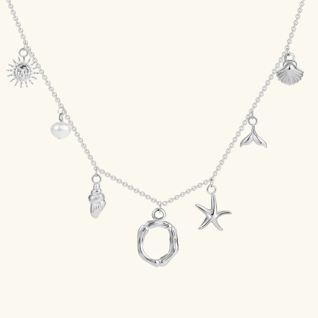 [Raffine]Avaria Ocean Initial Necklace