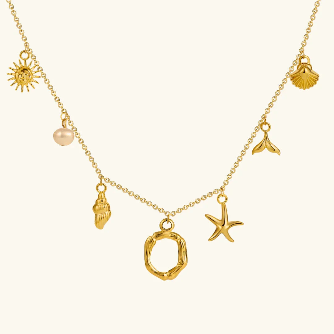 [Raffine]Avaria Ocean Initial Necklace