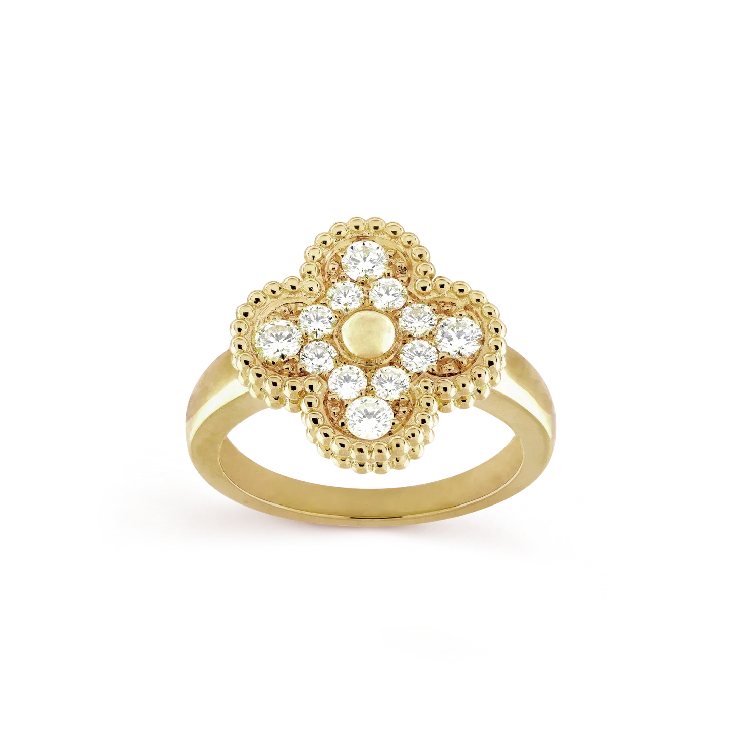 [Raffine] ANILLO DE DIAMANTES CON TRÉBOL